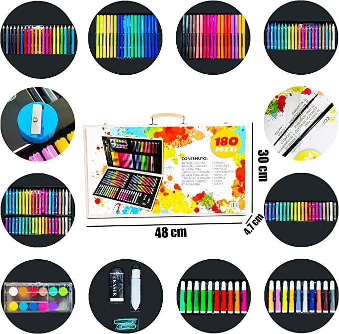 Colouring Kit, 150 Pcs Colour Box Set, Kids Colouring Kit, Multifunctional  Colour Box, Best Coloring Set, Drawing Kit, Art Set for Kids, Painting Set