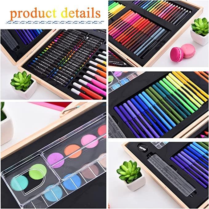 Kids Drawing Kit, 86-piece Art Set Deluxe Professional Color Set With  Double Sided Trifold Easel, Drawing Kits Art Supplies With Sketch Pad  Coloring