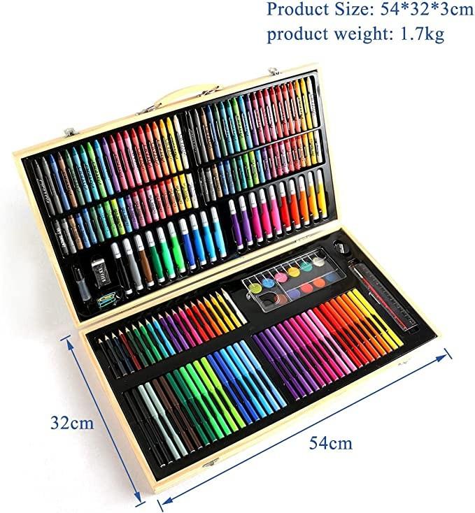 208 Pieces Drawing Art Kit Watercolor Drawing Colored Pencils Sketch Pad  Art Supplies For Paint Drawing School Kid Stationery