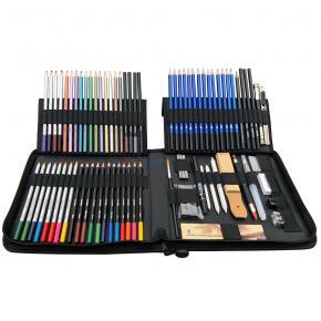 83 Pcs Sketching Color Pencil Set Professional Art Drawing Pencil Stationery Set