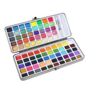 50/72/90/100/128 colors concentrated solid watercolor pigment set iron box art pigment for oil painting and watercolor painting