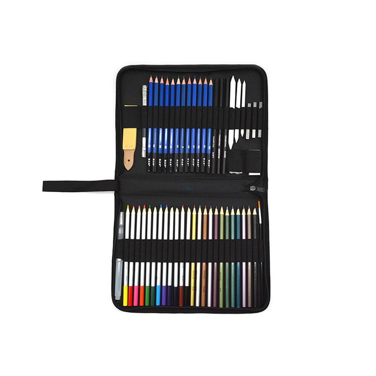 EUWBSSR 51PCS Colored Pencils Set,Drawing Pencils and Sketching  Kit,Complete Artist Kit,Professional Drawing Kit,Wood Pencil,Sketch  Painting Supplies for Drawing 